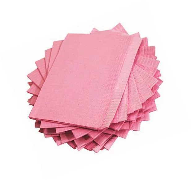 Pink Disposable Patients Bibs